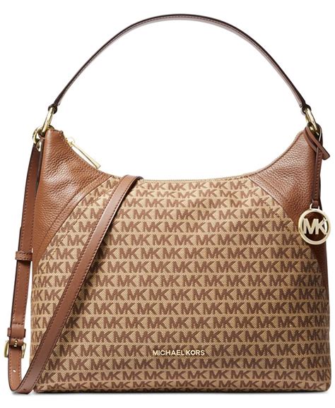 michael kors aria signature shoulder bag|aria shoulder bag.